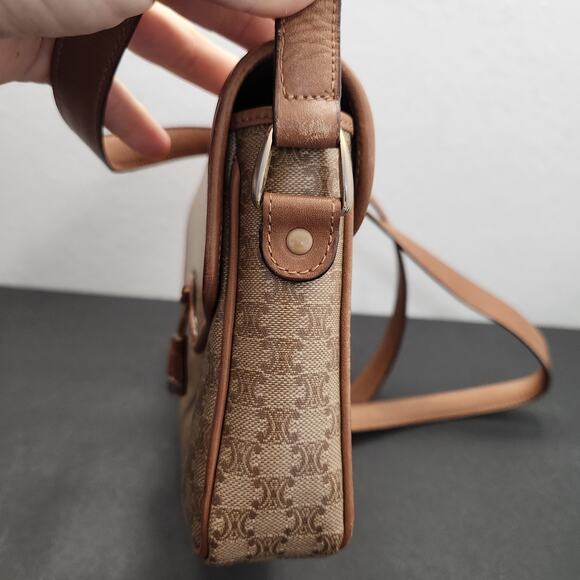 Authentic CELINE Vintage Shoulder Bag In Monogram Luxury Designer 90's - Picture 8 of 13